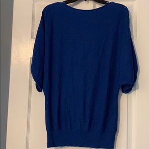 Blue boat neck sweater